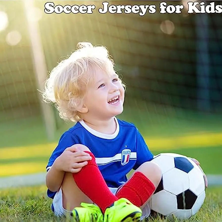 New Boys' Soccer Jerseys Ronal_do #10 and #7 Jersey For Kids Mess_i Football Youth Jerseys Shirt Gift Children 3 Piece Set