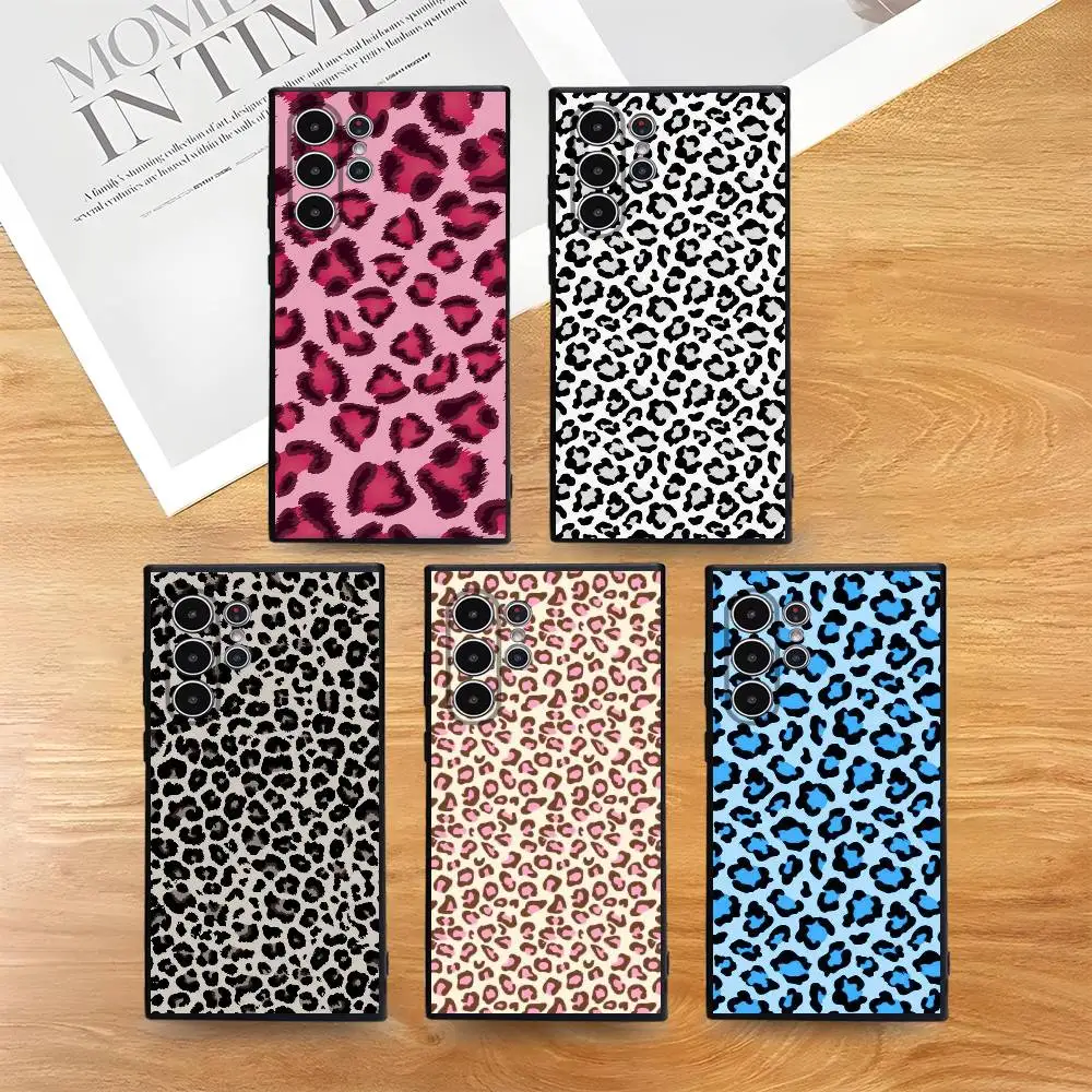 

Чехол для телефона с леопардовым принтом S21 S22 S23 S24 S25 FE Plus, мягкий и приятный для кожи чехол из ультра ТПУ
