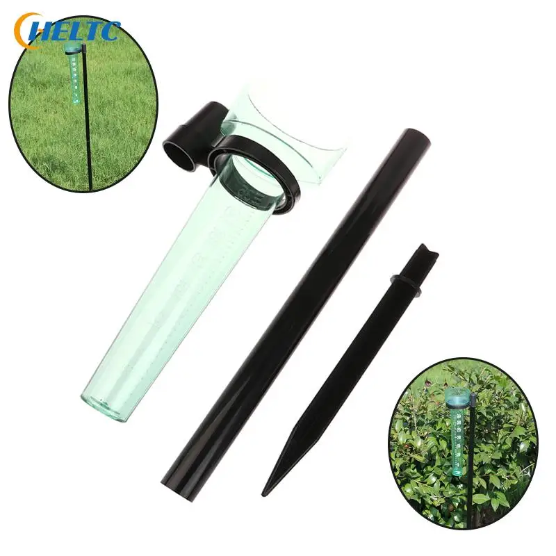 1pcs Green Portable Polystyrene Rain Gauge Measurement Tool For Garden Water Ground Outdoor Rain Meter Collect Rainwater