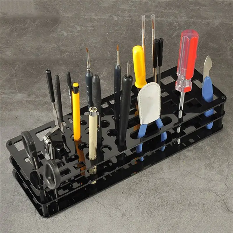 A74E-2X Screwdriver Storage Rack Holder Screwdriver Organizers For Hex Cross Screw Driver RC Tools Kit Organizers 63 Hole