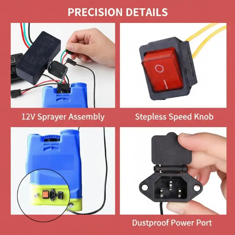 1/3/4Pcs 12V Sprayer Flow Control Switch, On/Off Button Adjustable Speed With Power Socket For Spray Cans