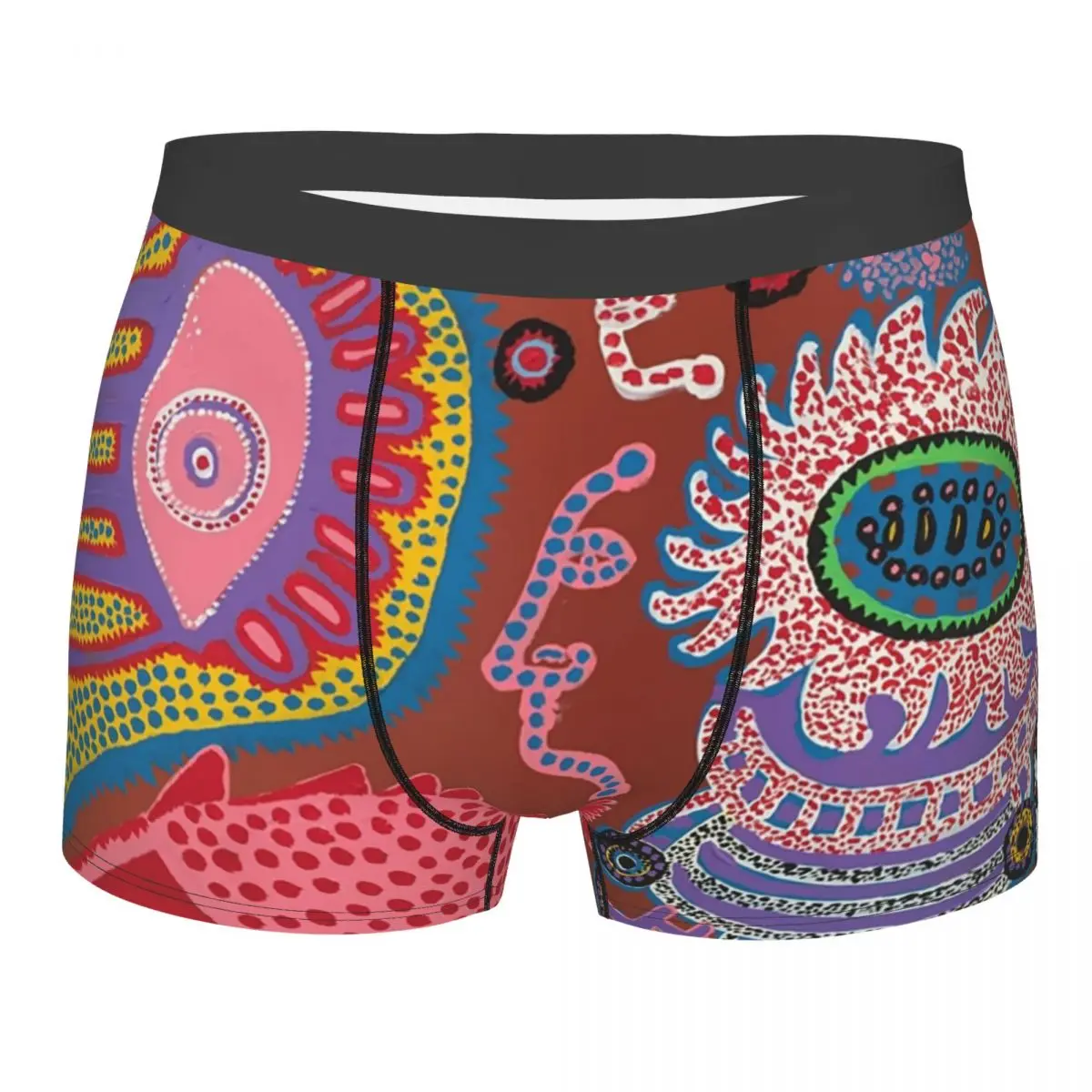 

Yayoi Kusama Artist, шорты-боксеры, мужские мягкие забавные шорты с 3D принтом Happy Japanese Art, нижнее белье, трусы, трусы
