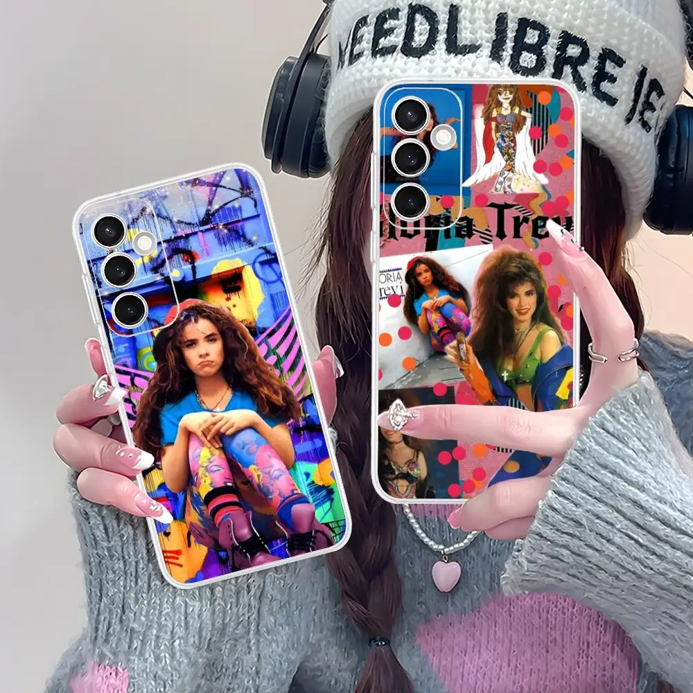 Funda para Teléfono Gloria Trevi para Samsung Galaxy S25 S24 S23 S22 S21Plus FE Ultra, Funda Protectora Transparente de TPU Suave a Prueba de Golpes
