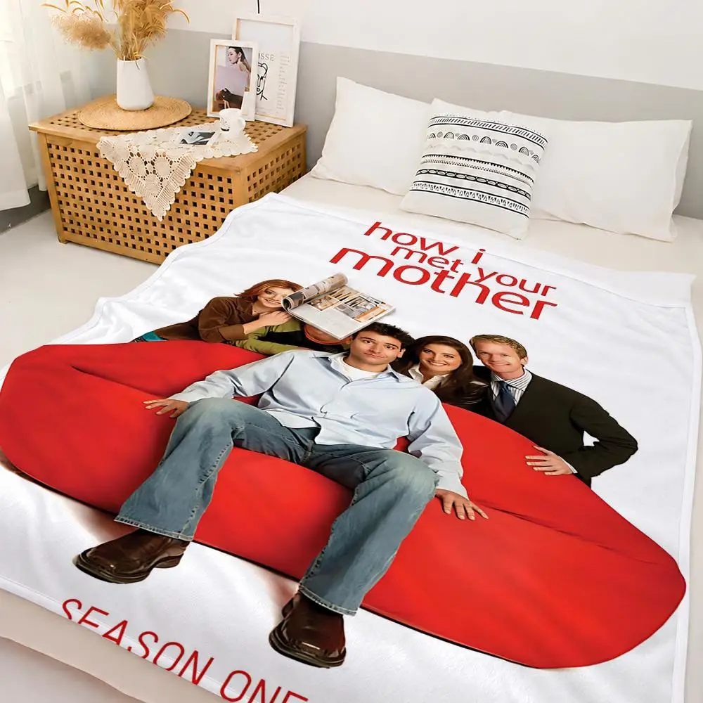 Classic TV Series How I Met Your Mother Throw Custom Printed Flannel Fleece Blanket for Sofa Bed Office Travel & Camping