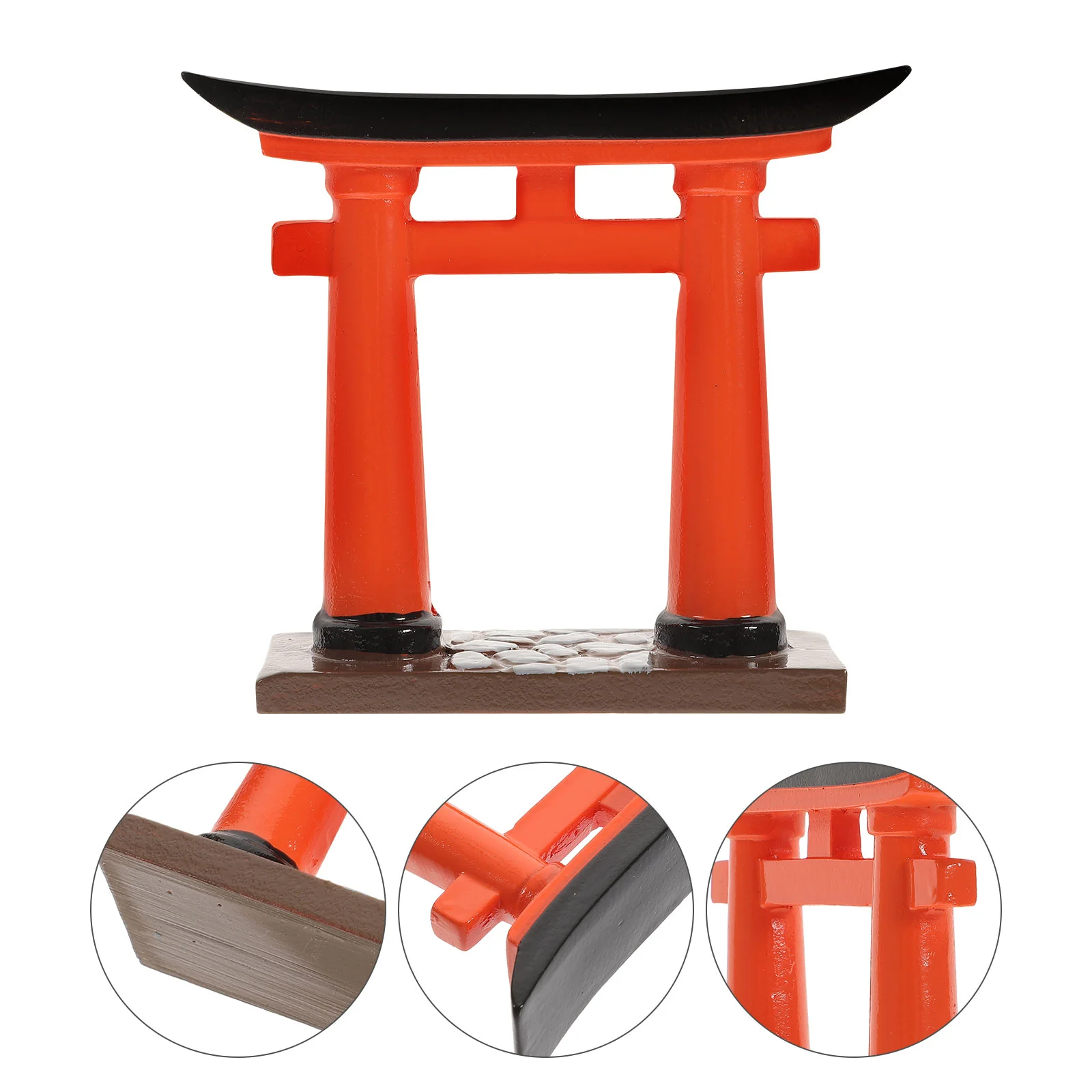 

Bonsai Figurine Japanese Torii Gate Mini Toys Fish Tank Decoration Terrarium Resin House