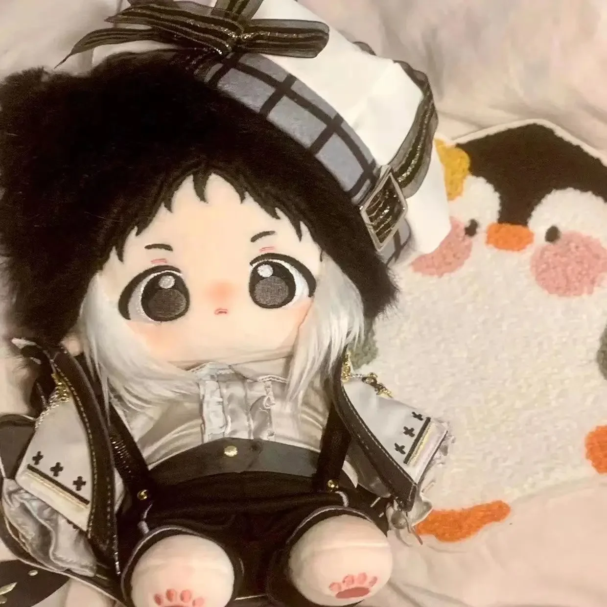 20Cm Schattige Anime Bungo Zwerfhonden Ryuunosuke Akutagawa Katoenen Poppen Verkleedpoppen Verzamelobjecten Pluche Cadeau Speelgoed Voor Kinderen