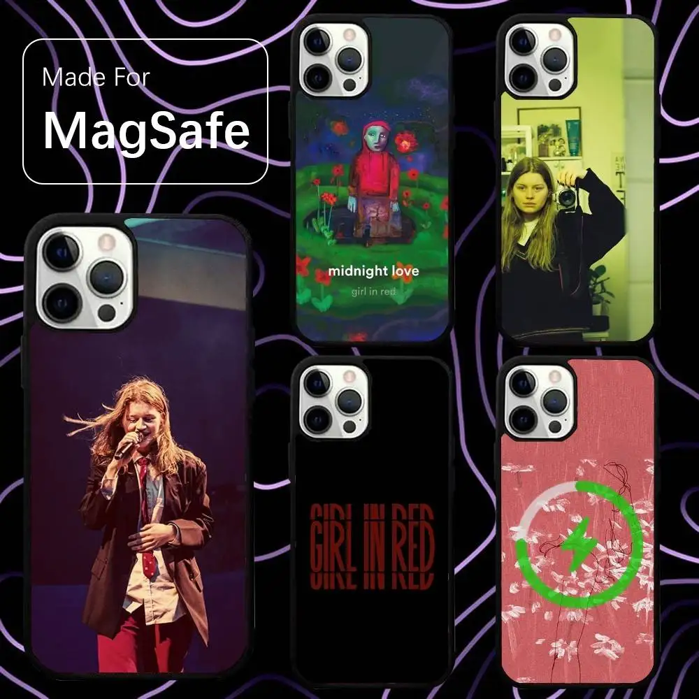 

Girl in Red Hemingway Phone Case For iPhone 16,15,14,13,12,11,Pro,Max,Plus,Mini,SE New Magsafe Magnetic Wireless Charging