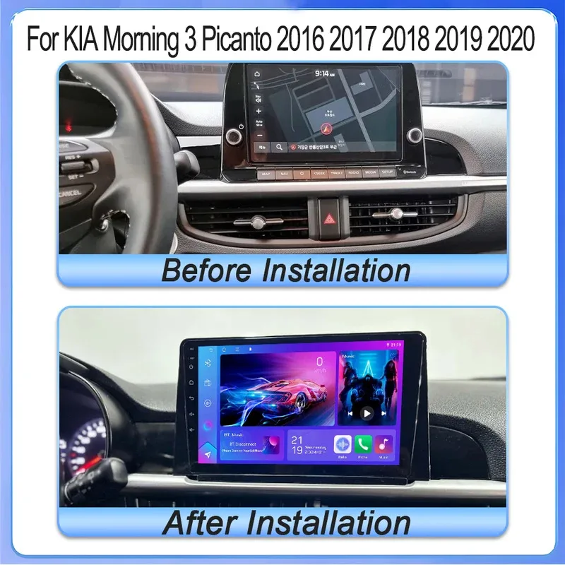 Android15 For KIA Morning 3 Picanto 2016 2017 2018 2019 2020 Car Radio Multimedia Video Player Navigation stereo GPS WIFI 5G RDS