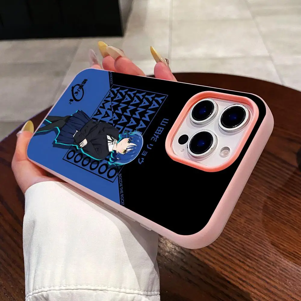 

Bocchi Rock Ryo Yamada Phone Case for iPhone 17 16 15 14 13 12 11 Air Pro Max Plus Jelly Dual Layer Pink Cover