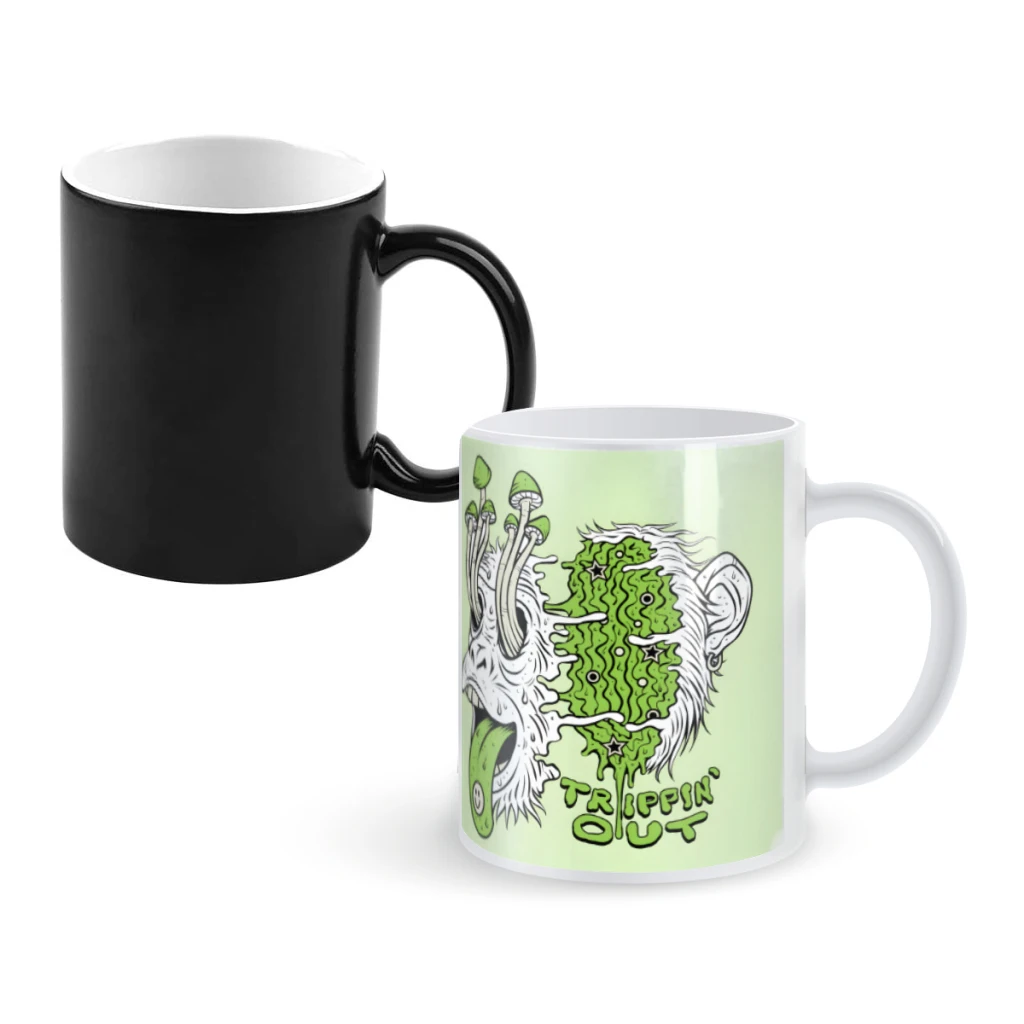 

Trippin OutCoffee Mugs And Mug Creative Color Change Tea Cup Ceramic Milk Cups Novelty Gifts