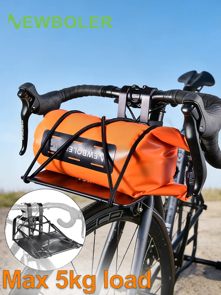AliExpress NEWBOLER  iron material  Bicycle Front Rack Waterproof Large Capacity Bike Bag Multi-Functional Cycling Accessories