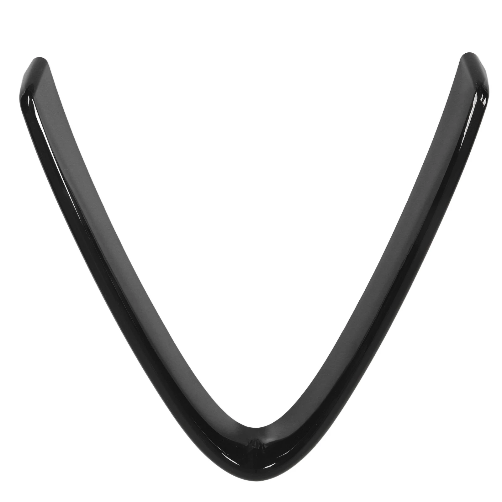 Car Front Grille Trim Glossy Black Scratch Resistant V Shape Grill Frame Trim Replacement For Alfa Romeo Giulia 2017-2020