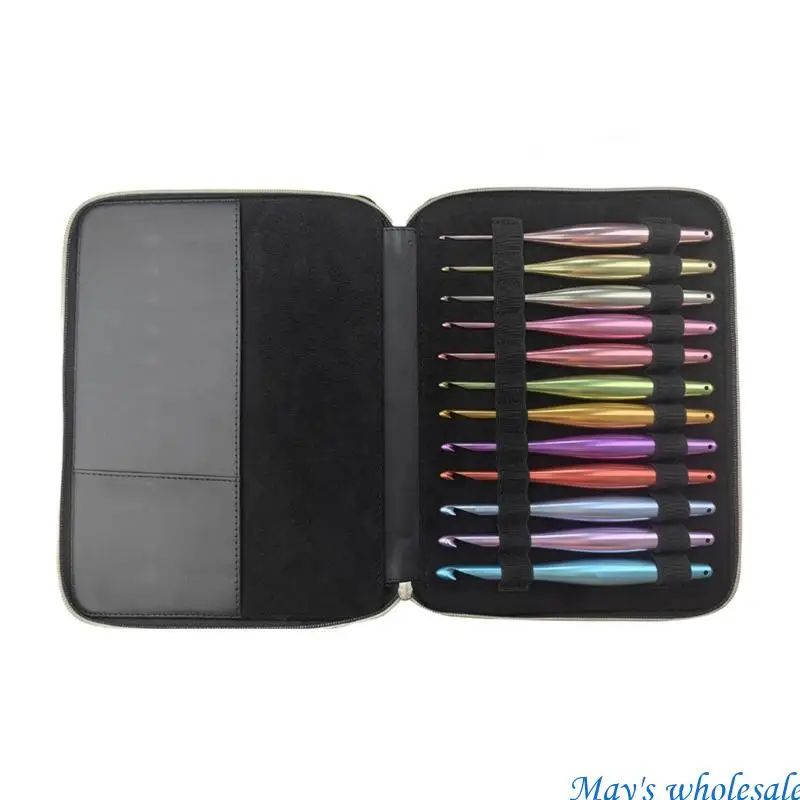 

Aluminum Crochet Hook 3.0mm-10mm Ergonomic Crochet Needle for Beginner Knitting 448A