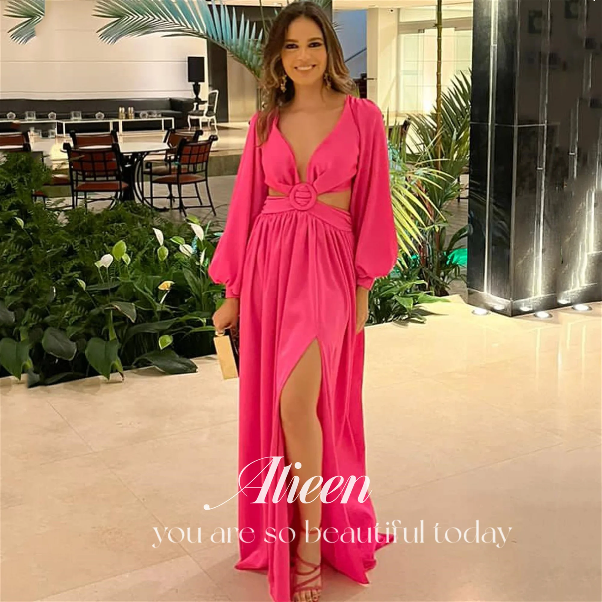 

Aileen Elegant Luxury Evening Dresses 2025 Customized V-collar A-line High-quality Fabrics Dresses for Special Occasions Party