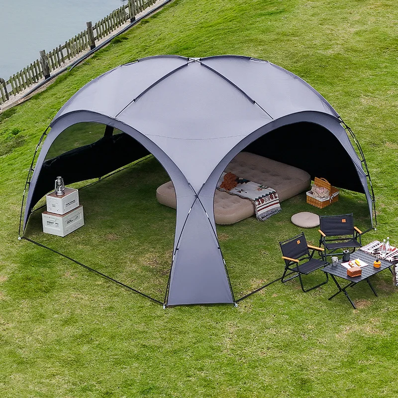 420x420x230cm Outdoor Sun Protection Dome Canopy Tent Weatherproof Oversized Camping Equipment Tarp Sunshade for Camping
