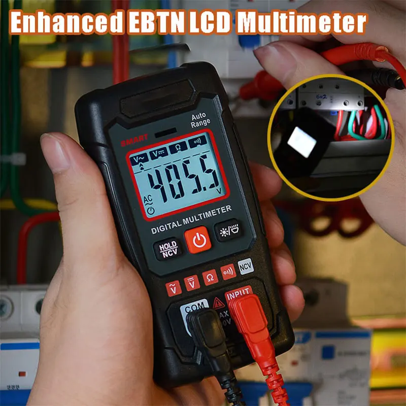 

AN109 Portable Digital Smart Multimeter High-precision Intelligent Anti-burn NCV on-off AC/DC Voltage Electrician Repair Tools