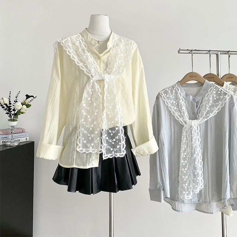 Lace Crochet Hollow Fake Collar Women Small Shawl Decorative Fake Collar Women Clothes Accessories Detachable Collar image 2