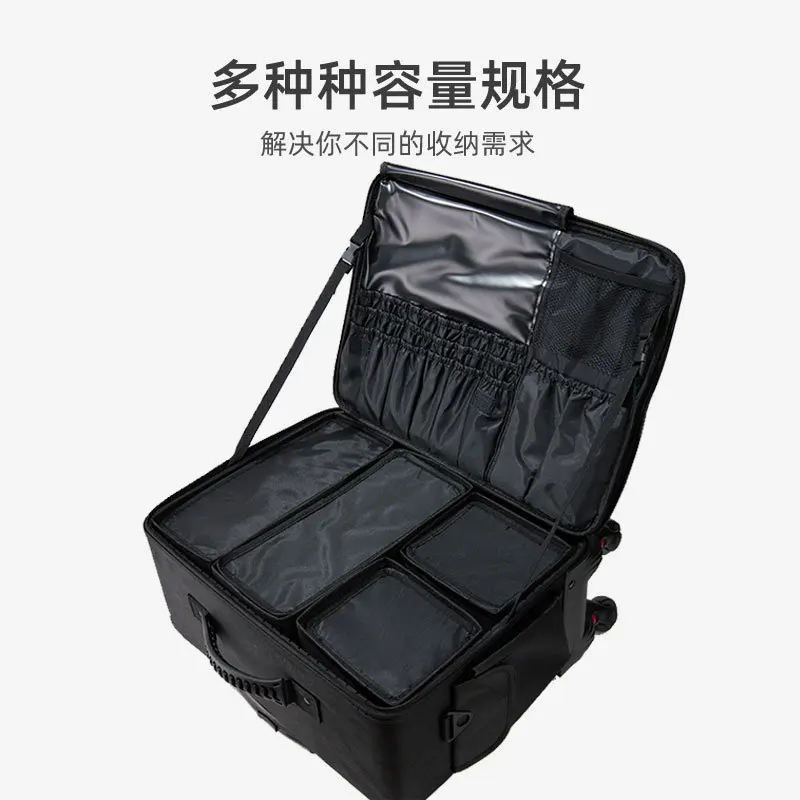 Makeup case and makeup artist's large-capacity rolling suitcase, multifunctional