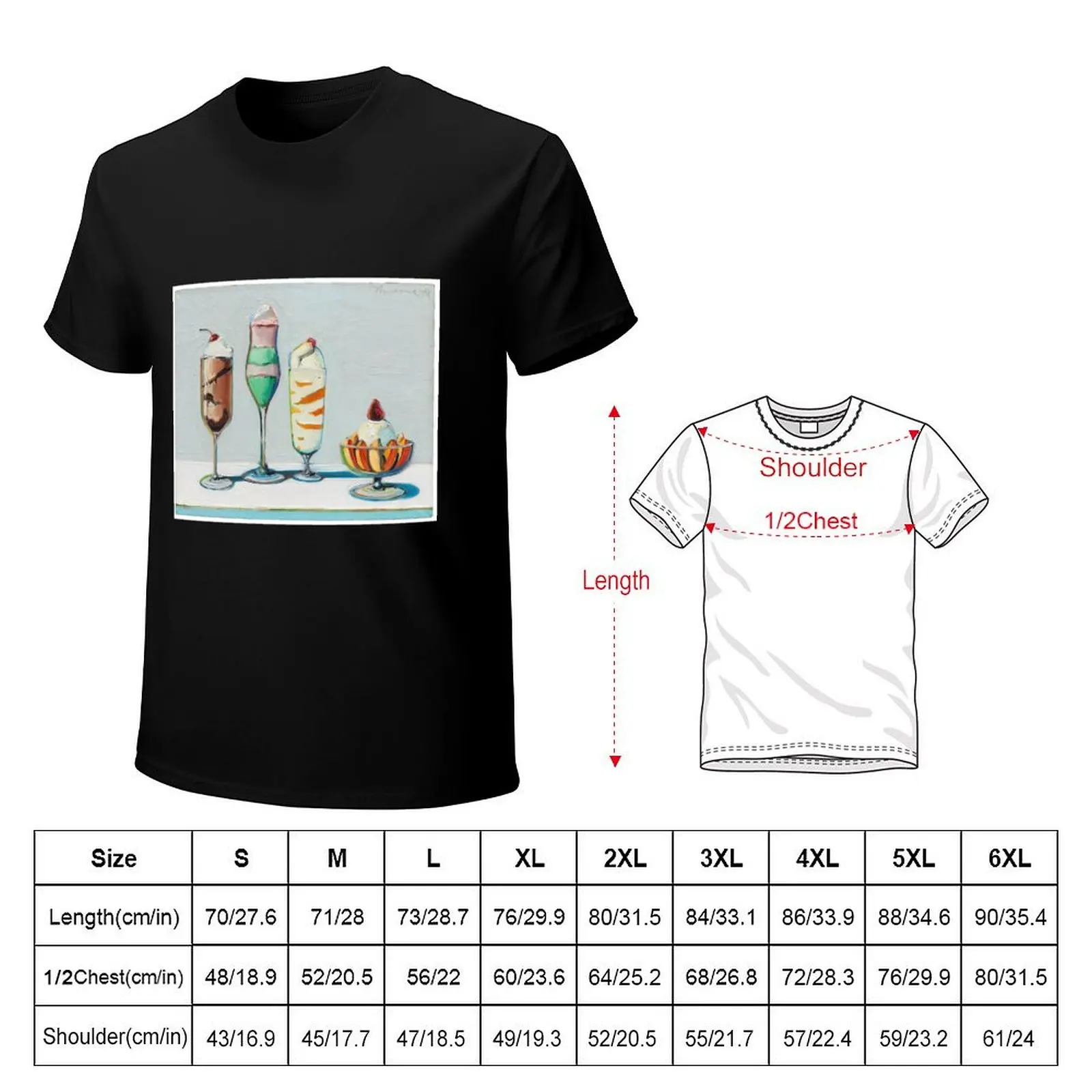 Wayne Thiebaud T-Shirt t shirts for man cotton funny T-Shirt