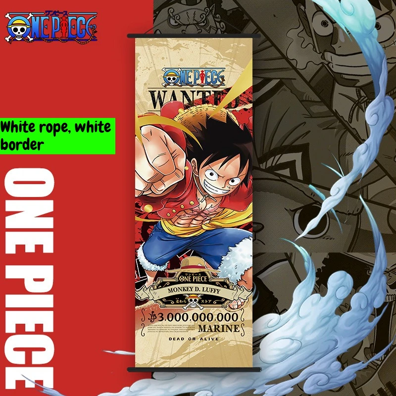 Nieuwe One Piece Lange Wandrol Cartoon Monkey D. Luffy Scroll Poster Anime Merchandise Vakantiecadeau Kamerdecoratie