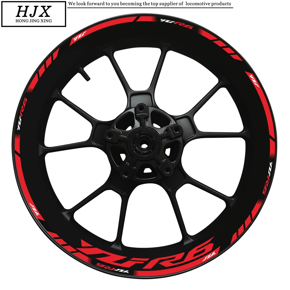 17 Inch Xe Máy Bánh Xe Trung Tâm Cho YAMAHA YZF R6 Logo Viền Decal Trang Trí YZFR6 Bộ Phản Quang Chất Lượng Cao Chống Nước Miếng Dán