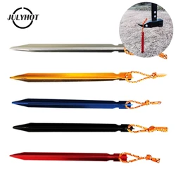 18cm Tent Pegs Aluminum Tent Stake Ground Nails with Reflective Rope Outdoor Camping Hiking Equipment Tent Accessories