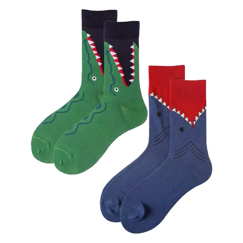 

Interesting Socks Shark Crocodile Funny Animal Novelty Socks Elastic Funny Crazy Socks Breathable Cute For Men Women