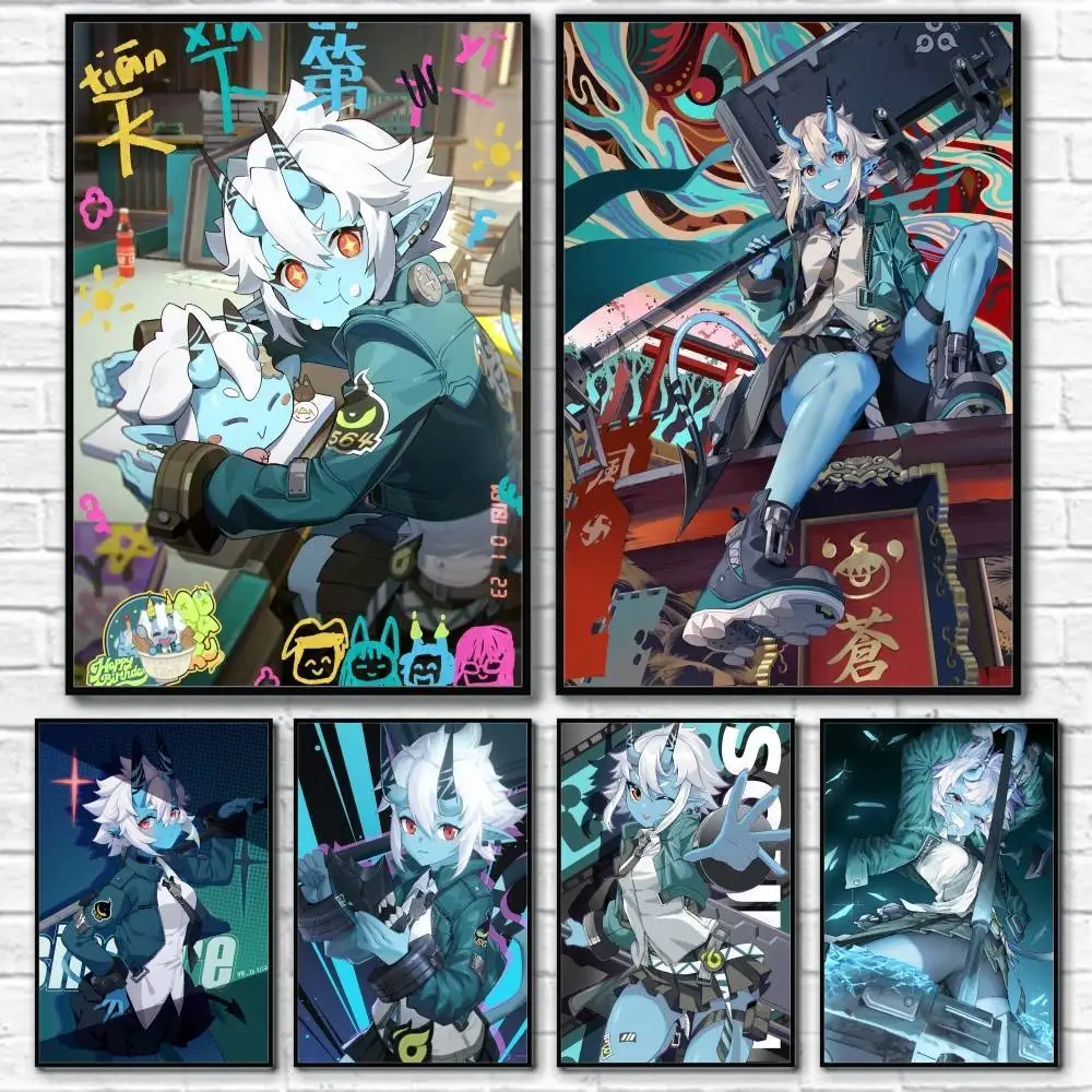 

Soukaku Game Zzz Poster Home Living Bed Room Bar Hallway Sticky Wall Art Printing Waterproof Aesthetic Decor