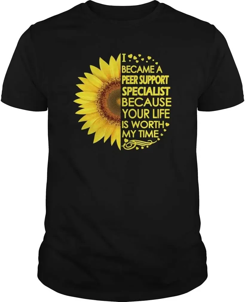 Peer Support Specialist Sunflower T-Shirts - Unisex Tee