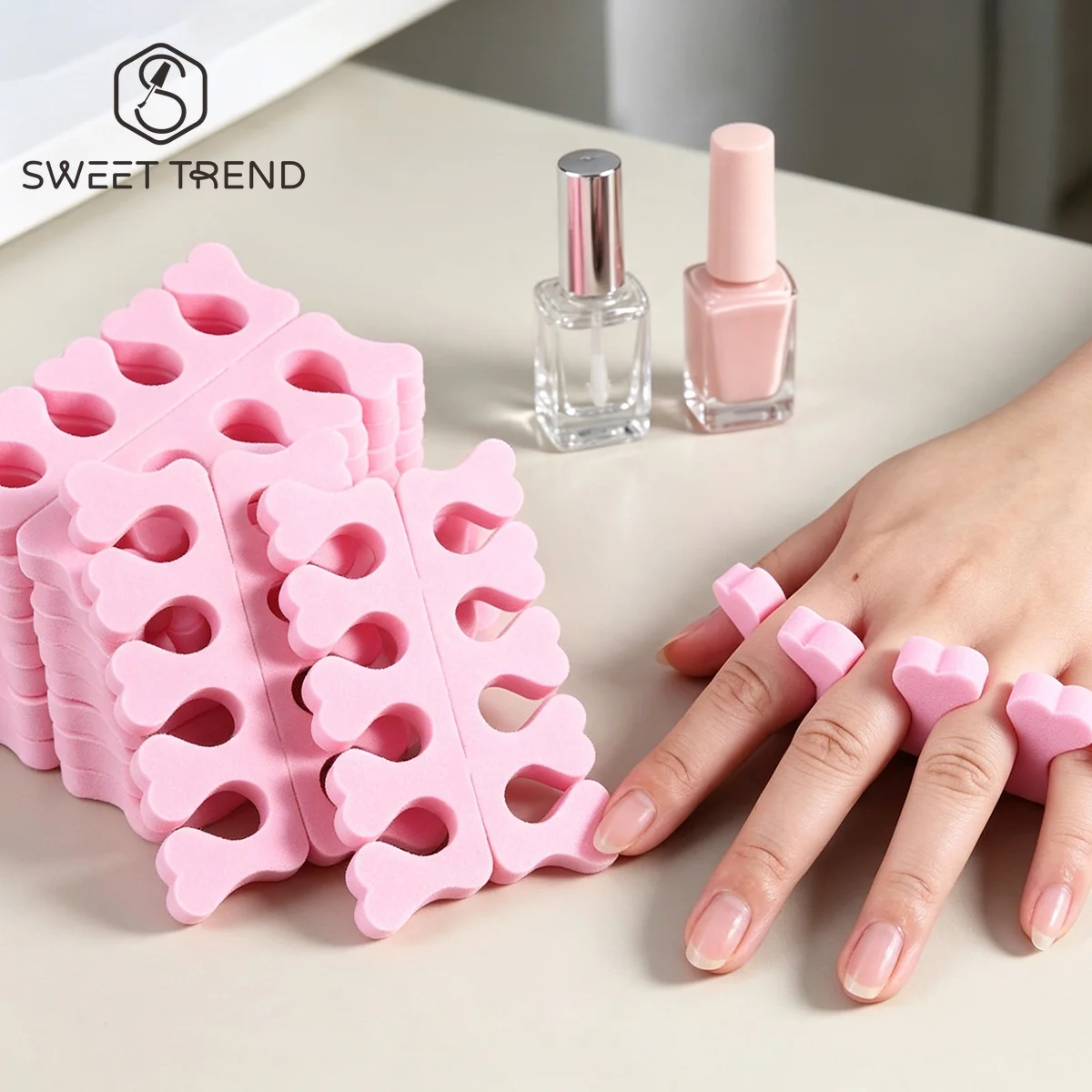 10/20 pairs Soft Foam Nails Separators Sponge Reusable Foam Toe Dividers Polish Anti-Smudge Guide Manicure Care Pedicure Tools