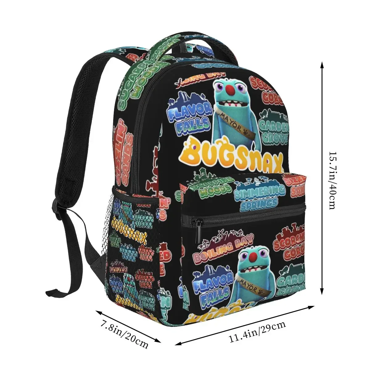 Bugsnax Locations Fan Art Pack Pink Kinda Bug Backpacks Boys Girls Bookbag Children School Bags Laptop Rucksack Shoulder Bag