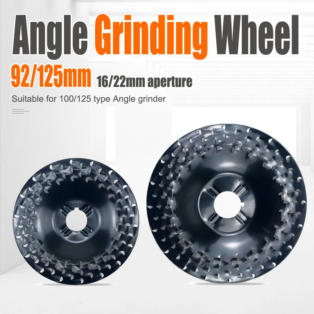 92mm/125mm Grinder Wheel Disc Wood Shaping Wheel Grinding Discs for Angle Grinders Woodworking Sanding Rotary Abrasive Tool