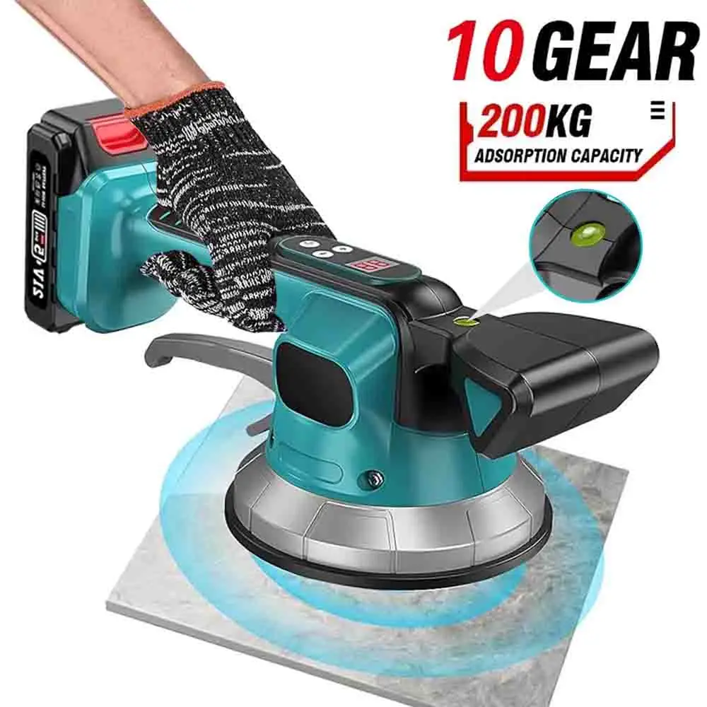 Piastrellatrice con vibratore per piastrellista wireless da 200 kg 10 marce Regolazione automatica di livellamento delle piastrelle Assorbe lo strumento elettrico con batteria