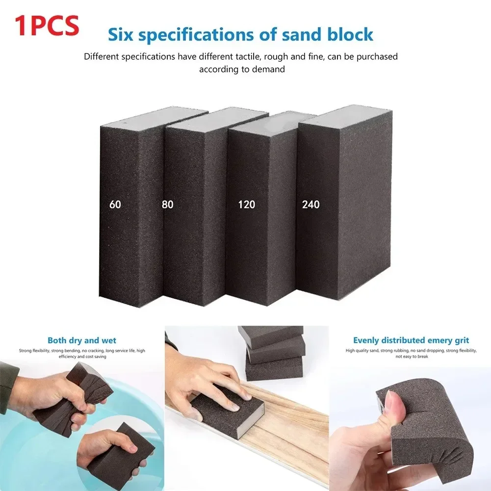 

Sponges Sanding Block Polishing Grit 60/80/100/120/180/240/320 For Wood/paint/metal Flexible Paint Portable Reusable Sandpaper