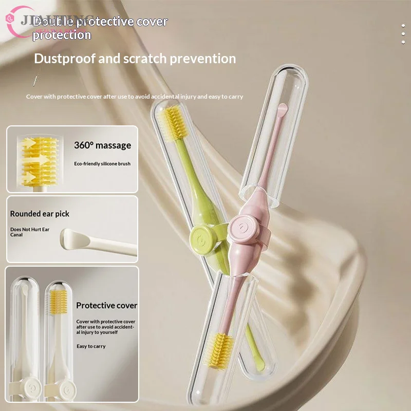 

1pcs Double-Ended Nose Silicone Brush Manual Nose Hair Trimmer Portable Hair Scraper Shaving Nose Hair Neus Trimmer Men Ear Pick