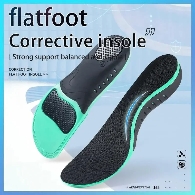 

1 Dual Arch Support Scientific Orthotic Insoles X/O Leg Corrective Insoles Flat Arch Support Sports Shoe Insert