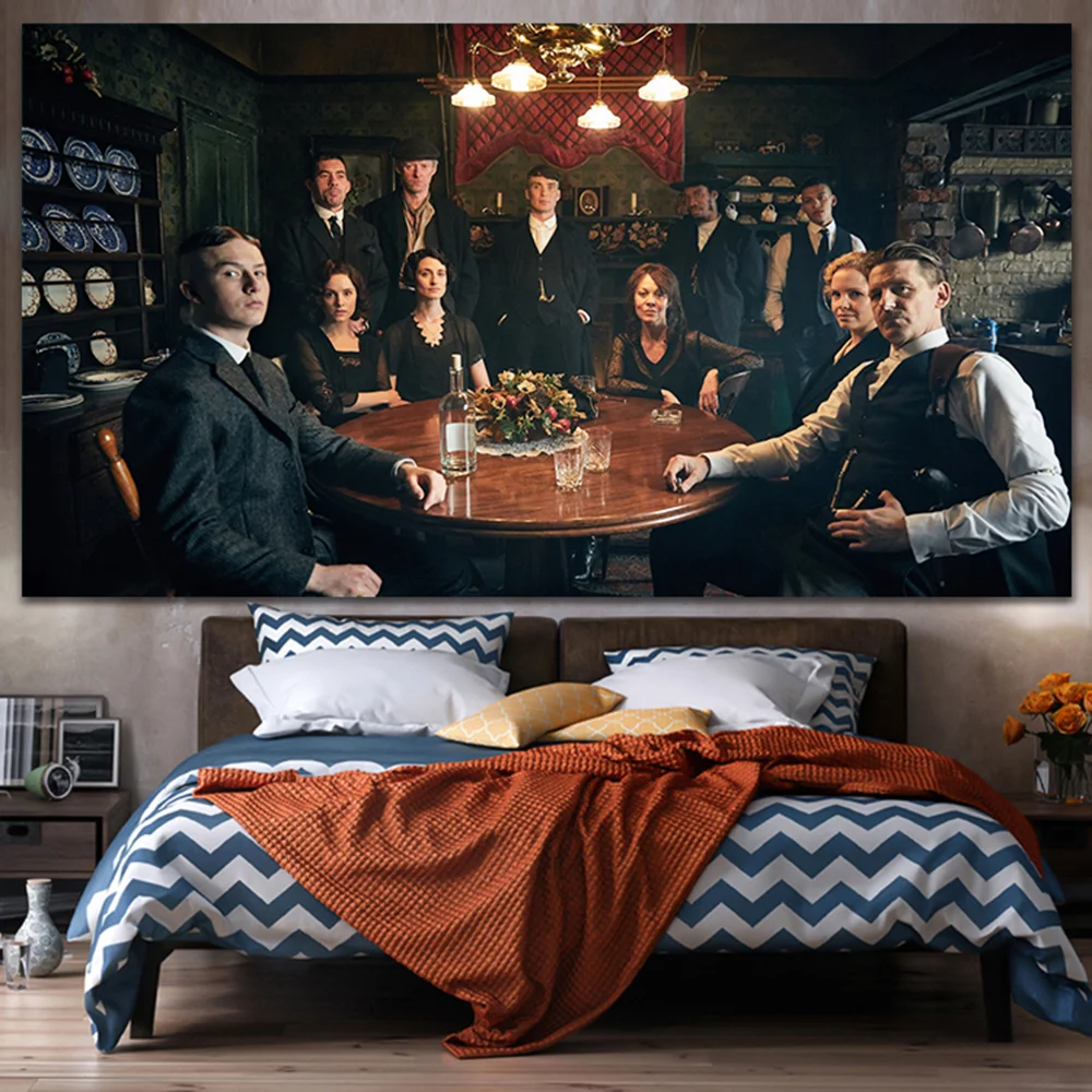 Peaky Blinders rasage fête fond tissu chambre mur tissu Bar décoration Ins Shelby famille célébrité tapisserie tenture murale