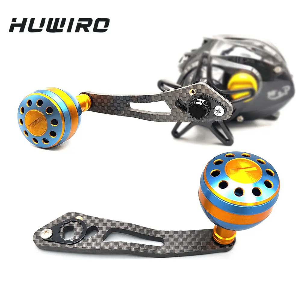 Lightweight Carbon Fiber Fishing Reel Handle with Metal Knob For Baitcasting Reel Fishing Accessories Sea Fishing