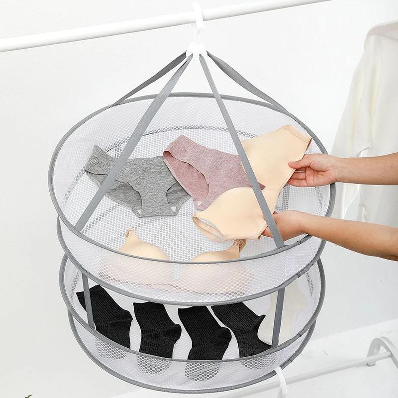 

Clothes Basket Hanging Sweater Net Pocket Thickening Anti-deformation Cardigan Makeup Brush Bra Socks Clothes Rack Clothes Bag