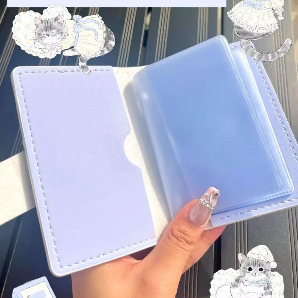 2 Folds Money Coin Purse PU Leather Multiple Card Slots Credit Card Holoder Cute Kitten Rabbit INS Style Wallet Money Bag