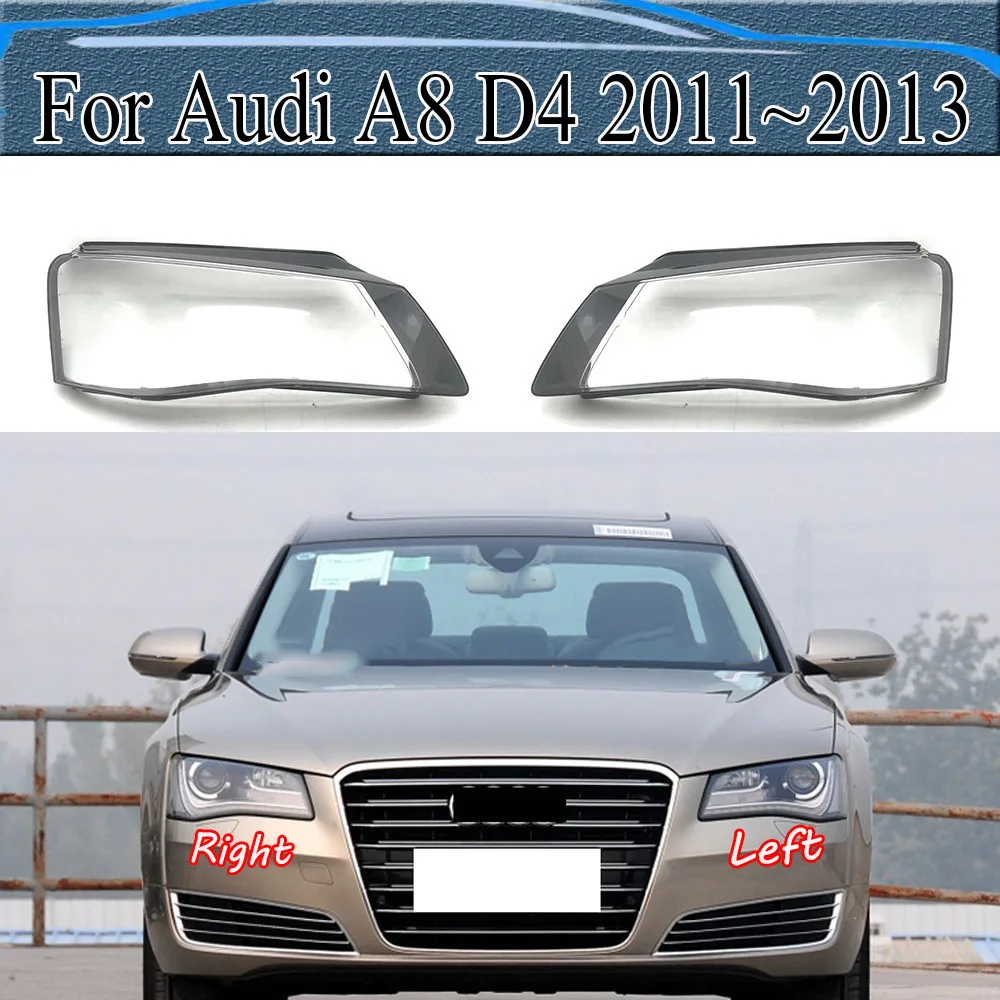 

For Audi A8 D4 2011~2013 Headlamp Shell Headlight Cover Transparent Lens Plexiglass Replace Original Lampshade