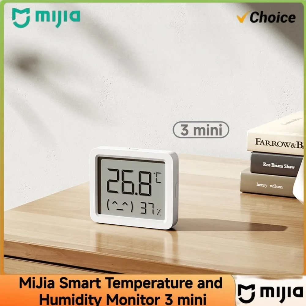 

Умный датчик температуры и влажности Mijia 3 Mini Bluetooth, точность 0.1 ℃ Высокоточный ЖК-дисплей с 3-летней батареей для дома и офиса