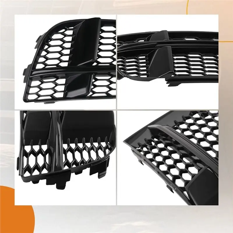 Front Bumper Fog Light Cover Bezel Grille 8V3807681AE 8V3807682Q For A3/S3 S-Line 2017-2019 Accessories-N25R