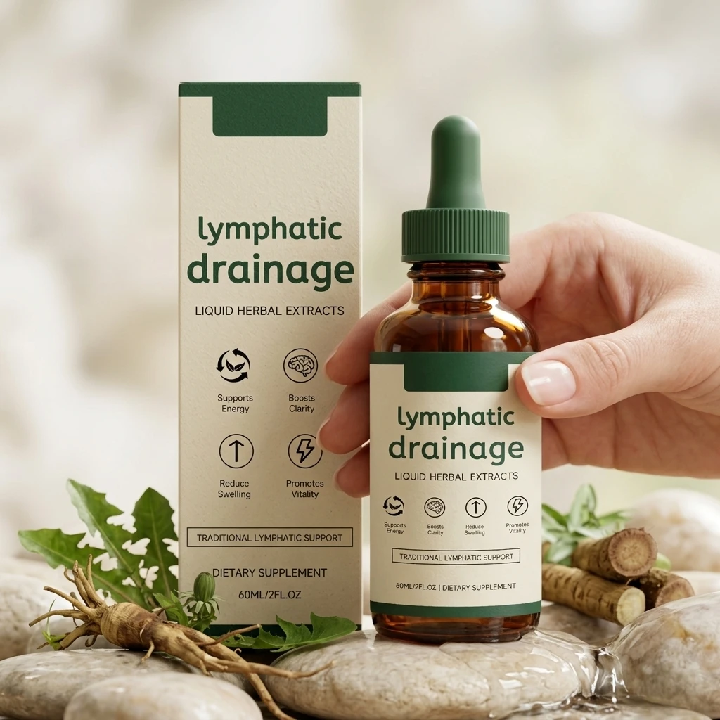 Lymphatic Drainage Wellness Drops Relief Bloating Swelling Anti-Inflammation Reduce Heaviness Feeling Improve Body Vitality 60ml