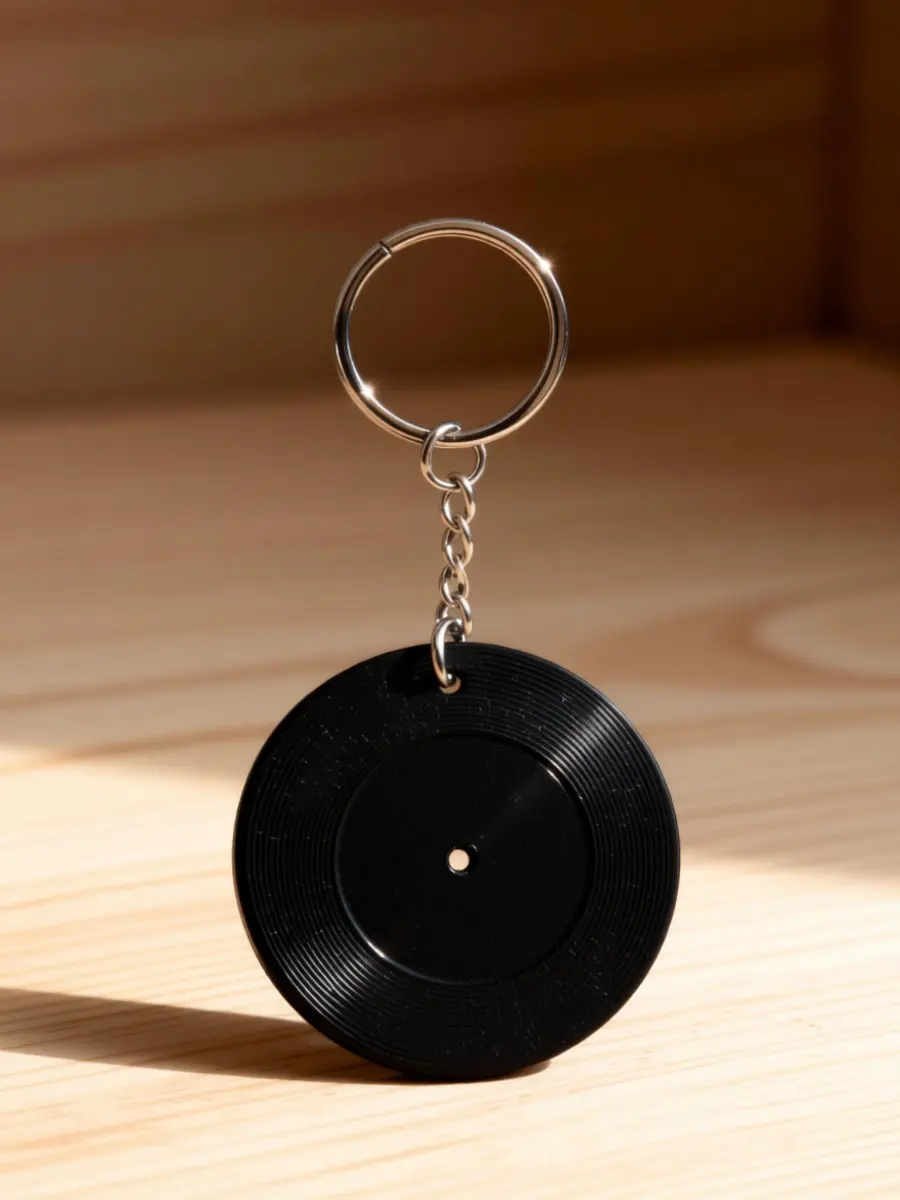4Pcs Record Keychain Set Exquisite Workmanship Vinyl Record Keyring for Keys Bag Backpack Purse Hanging Ornament Party Favor