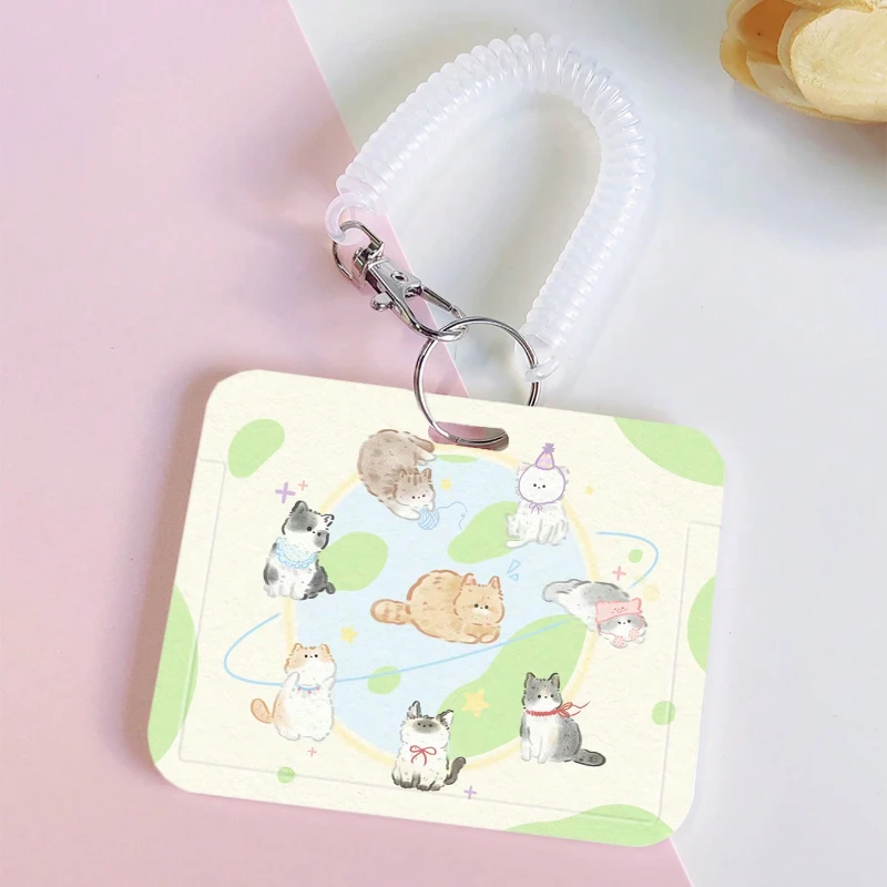 حقيبة واقية بحبل مرن للحيوانات الصغيرة اللطيفة ، حقيبة حماية بطاقة المدرسة ، سلسلة المفاتيح ، بطاقة الوصول إلى الحرم الجامعي ، البطاقة المصرفية ، الطالب #3