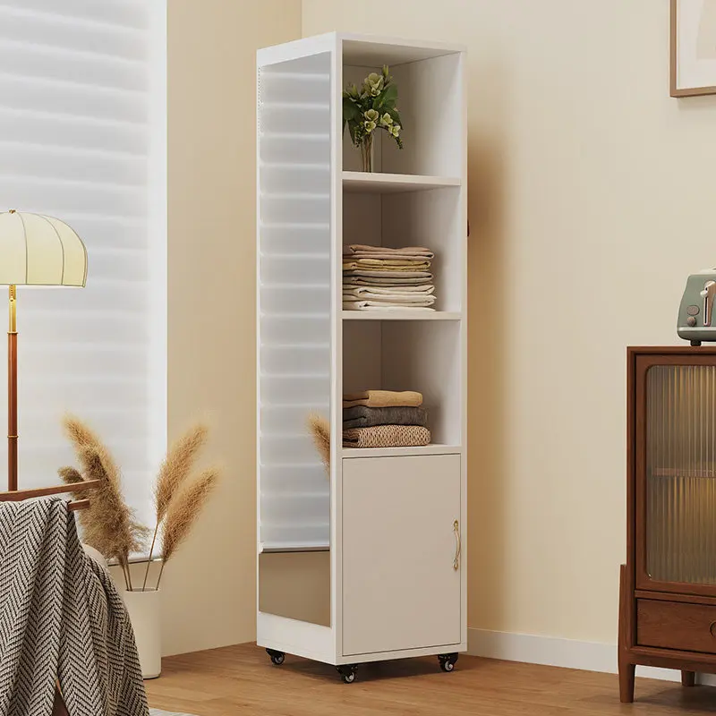 Bedroom rotating mirror storage fitting  multi-functional entrance mirror floor