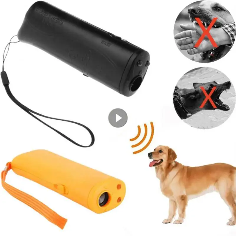 3 In 1 Pet Dog Repeller Anti Barking Device Ultrasonic Dog Repeller Stop Bark Control Training Supplies With LED Flashlight Tool