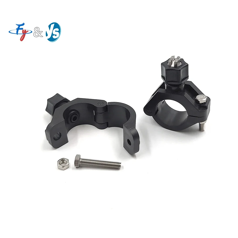 Plastic Pipe Clamp Mount Swivel Balljoint Spray Nozzle, Adjustable TPU Clamp Eyelet Clip Nozzle for Industrial Spraying