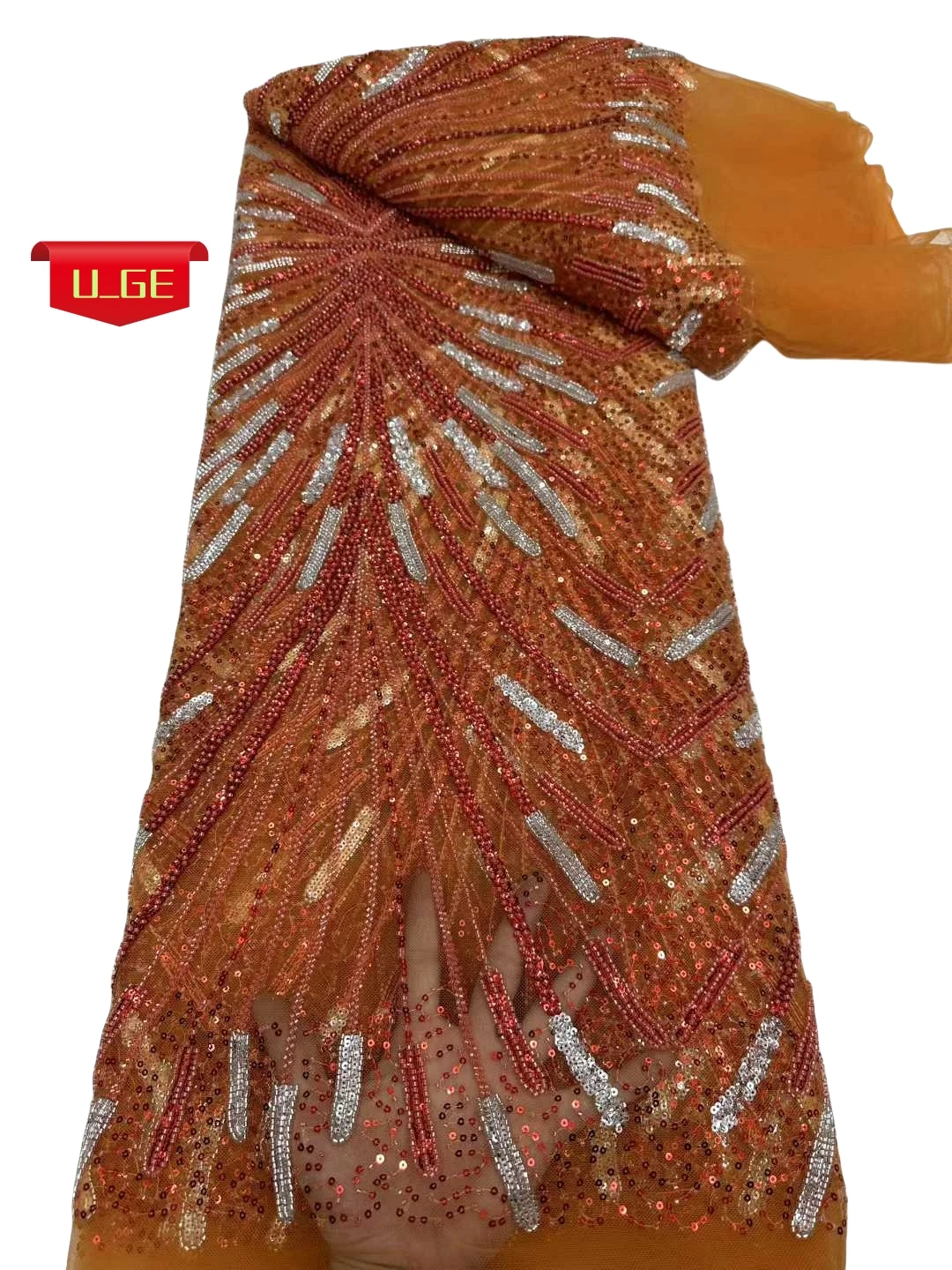 

2025 Latest Elegant Best Quality Mixed Colors Luxurious Beaded Tube Lace With Stones fabric For Party Evening Dresses U_Ge7586